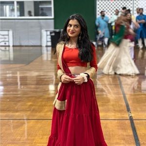 Red navratri chaniya choli